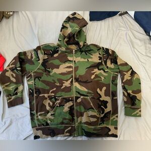 Camo Cotton-Blend Hoodie XXL